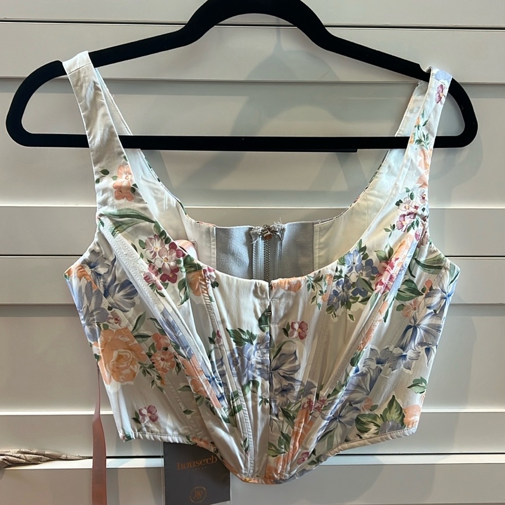 House of CB Dahlia Floral Cropped Bustier